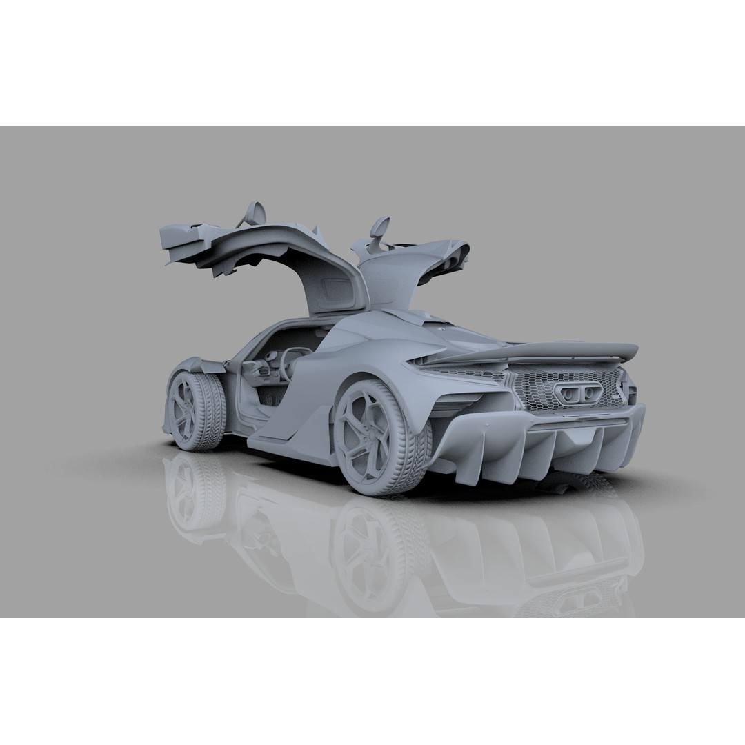 McLaren W1 2025 3D Model – High-Poly Interior, FBX, OBJ, Blender - View 54