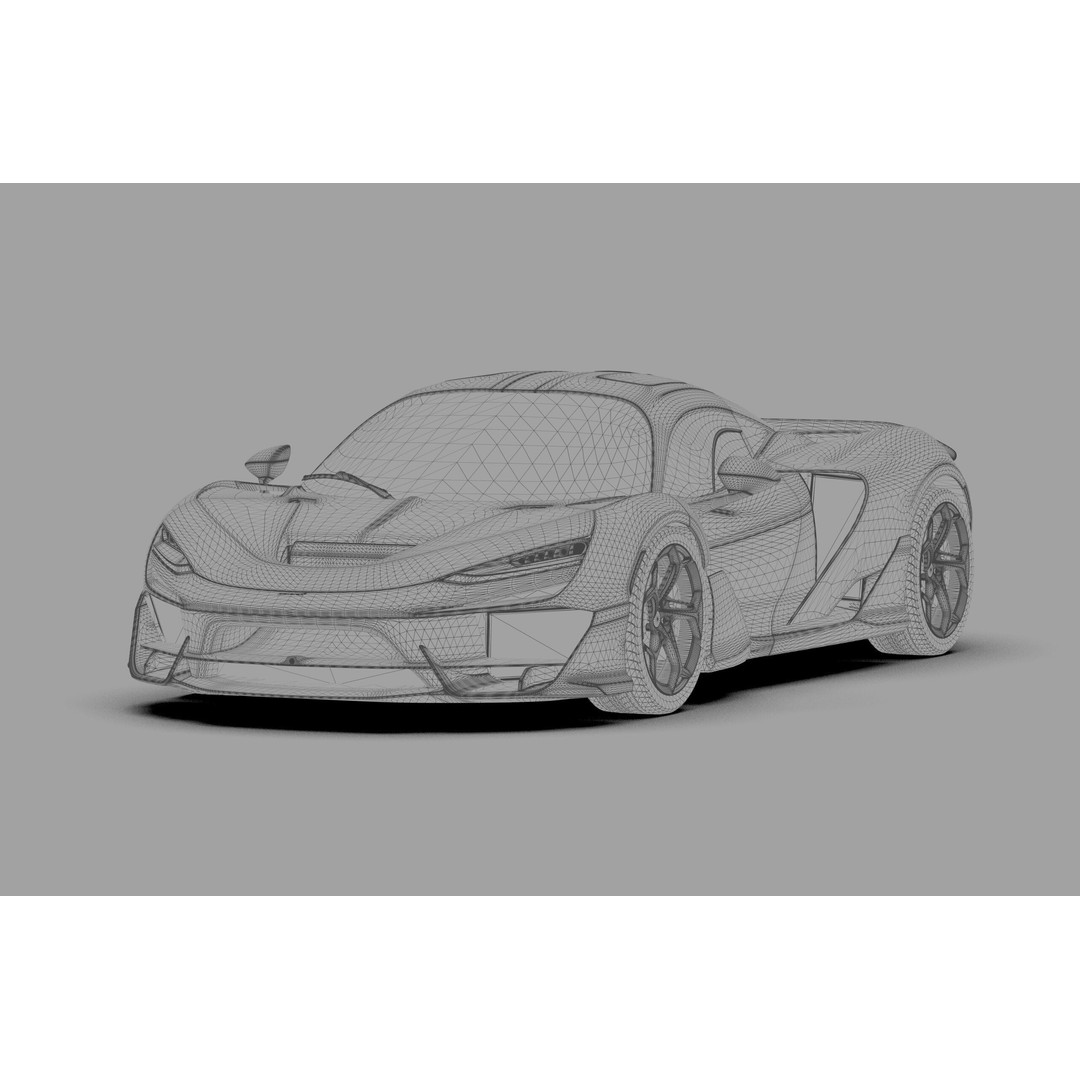 McLaren W1 2025 3D Model – High-Poly Interior, FBX, OBJ, Blender - View 59