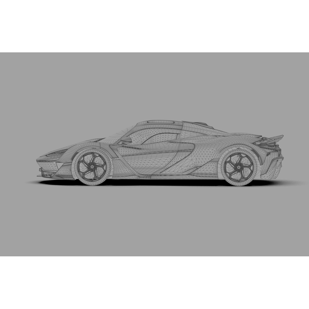 McLaren W1 2025 3D Model – High-Poly Interior, FBX, OBJ, Blender - View 60
