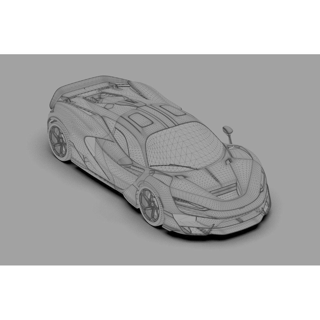 McLaren W1 2025 3D Model – High-Poly Interior, FBX, OBJ, Blender - View 63