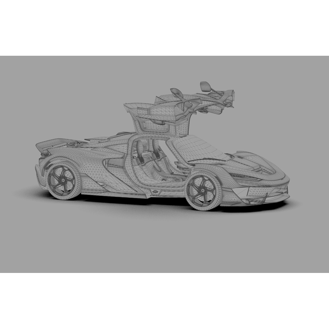 McLaren W1 2025 3D Model – High-Poly Interior, FBX, OBJ, Blender - View 64