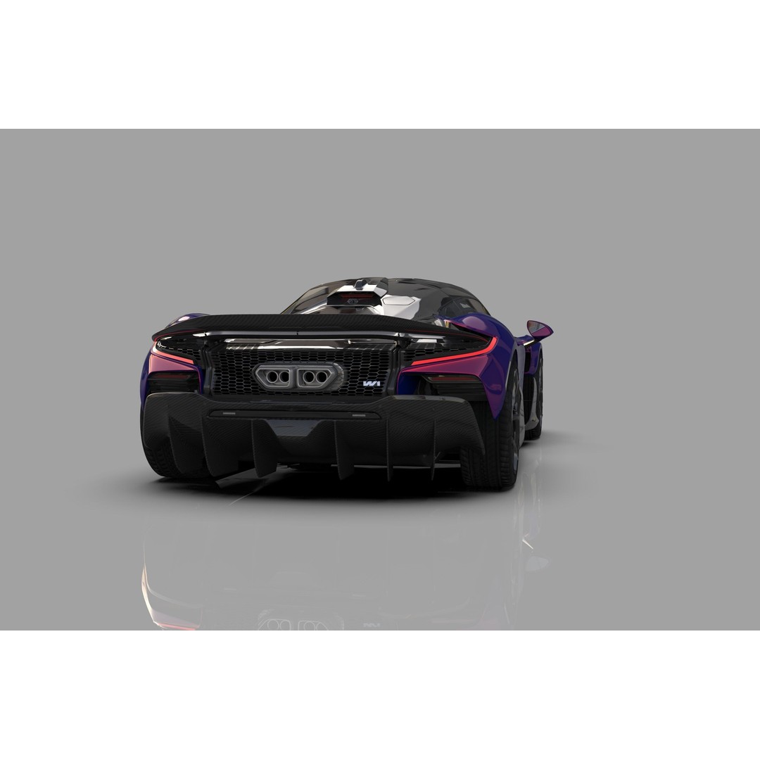 McLaren W1 2025 3D Model – High-Poly Interior, FBX, OBJ, Blender - View 7