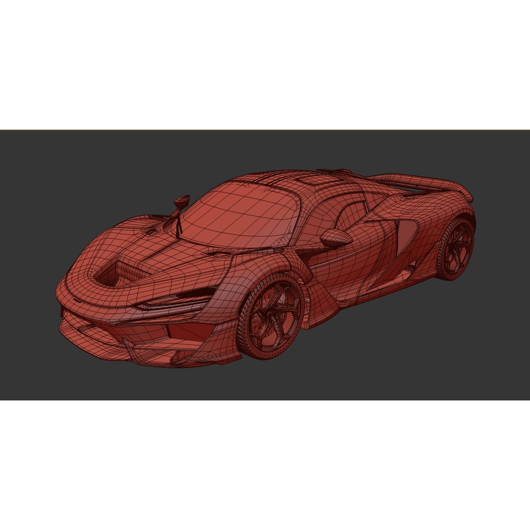 McLaren W1 2025 3D Model – High-Poly Interior, FBX, OBJ, Blender - View 71
