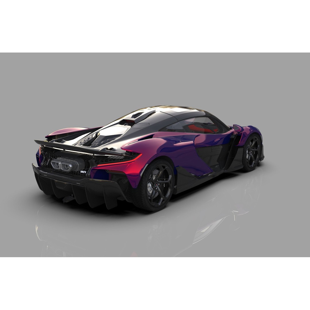McLaren W1 2025 3D Model – High-Poly Interior, FBX, OBJ, Blender - View 8