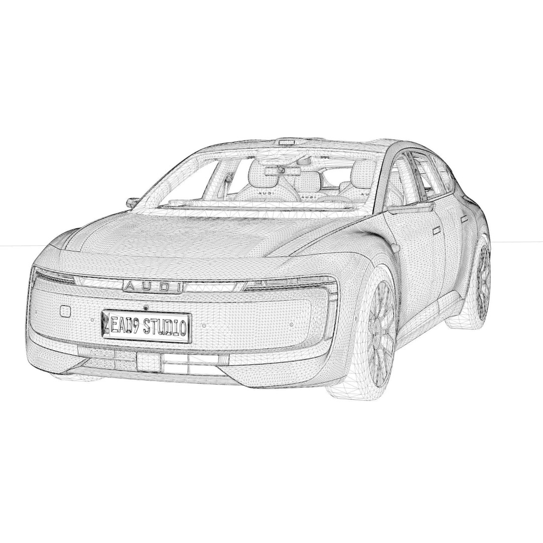 2026 Audi E5 Sportback EV 3D Model – High Poly PBR Asset, FBX, OBJ