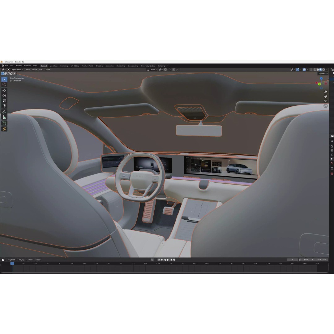 2026 Audi E5 Sportback EV 3D Model – High Poly PBR Asset, FBX, OBJ - View 16