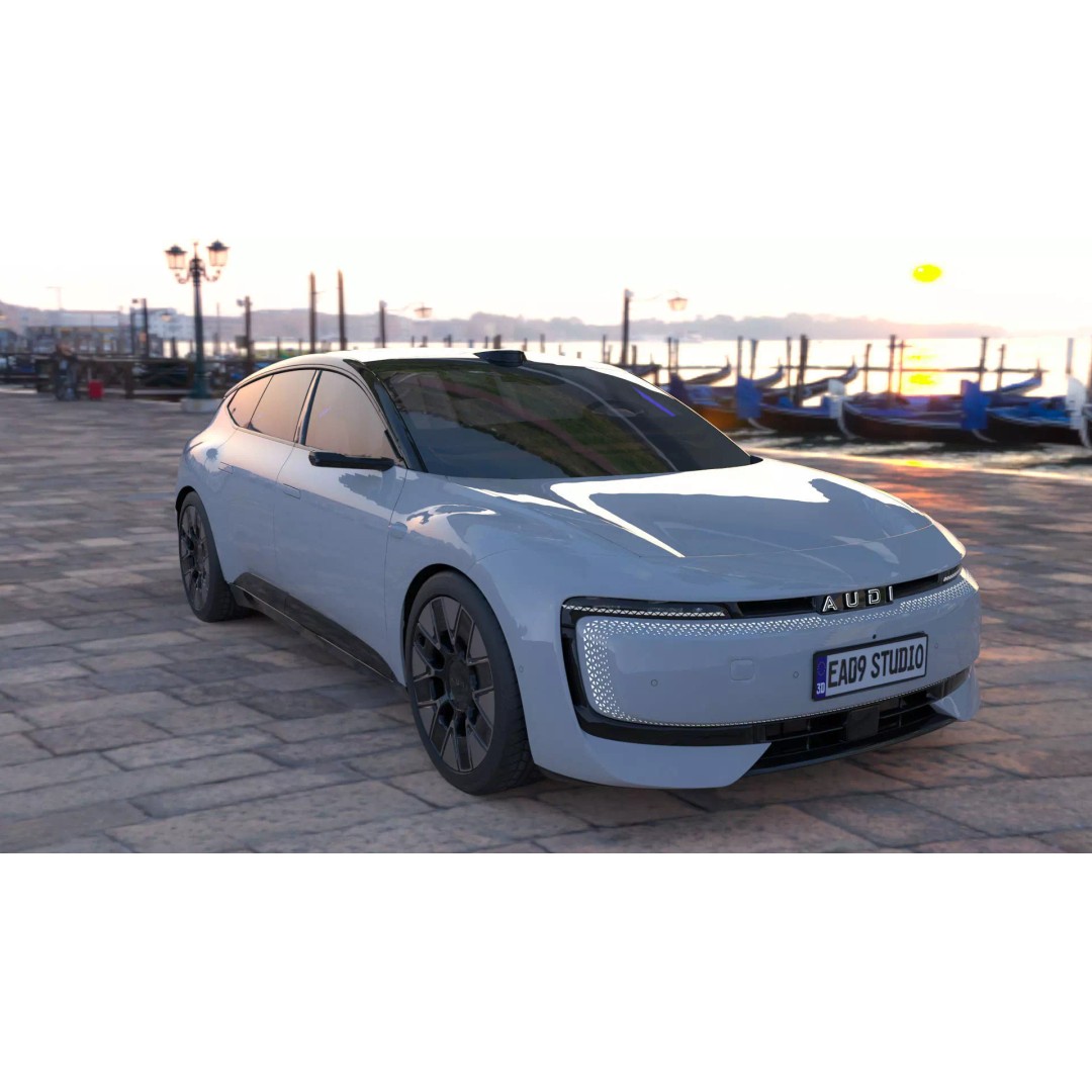 2026 Audi E5 Sportback EV 3D Model – High Poly PBR Asset, FBX, OBJ - View 5
