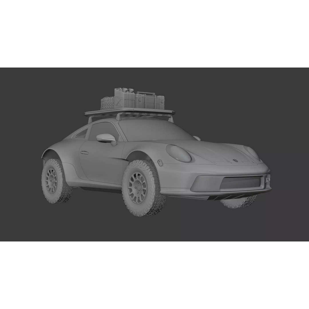 Porsche 911 Off Road 3D Model – High Poly Vehicle, Blender, FBX, OBJ - View 10