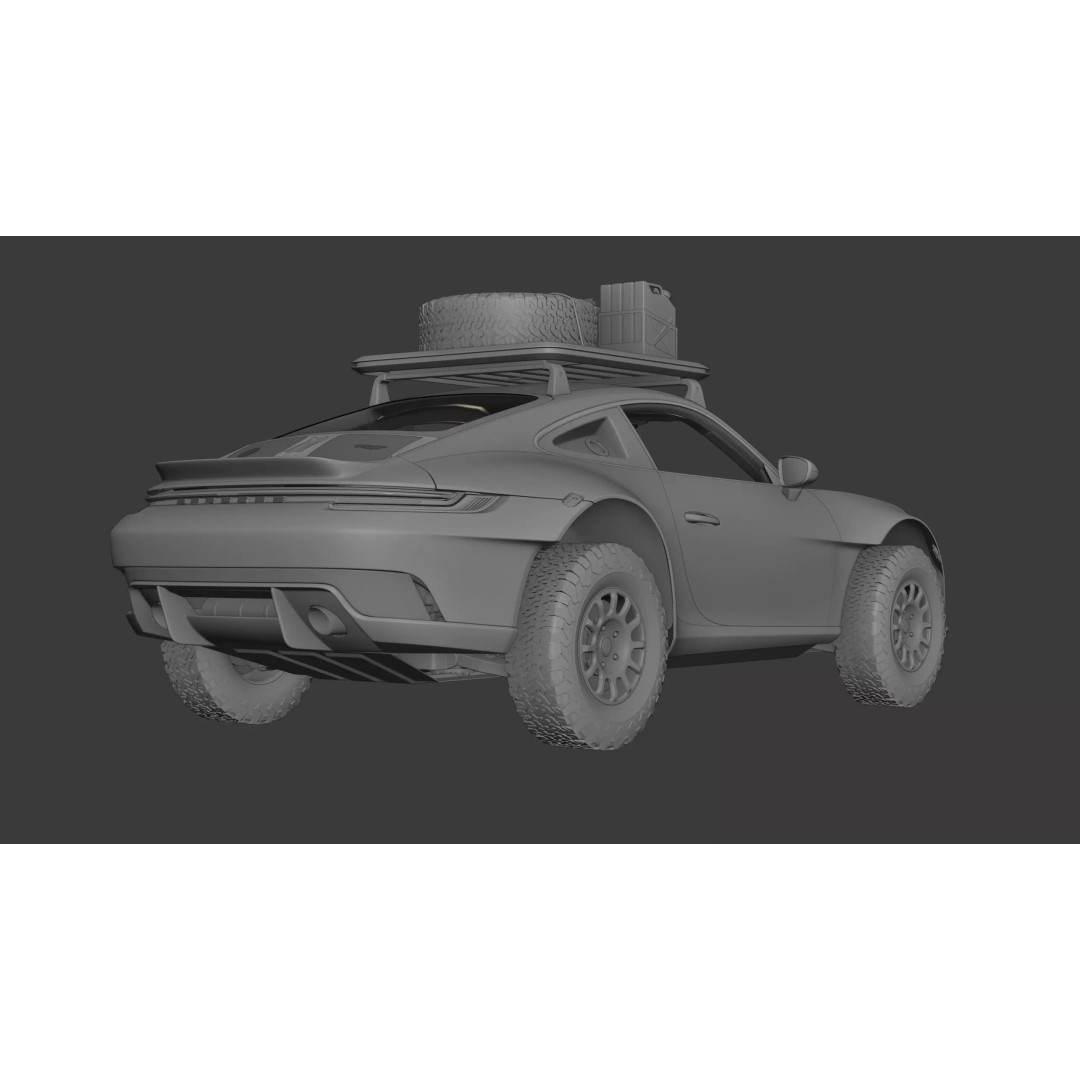 Porsche 911 Off Road 3D Model – High Poly Vehicle, Blender, FBX, OBJ - View 12
