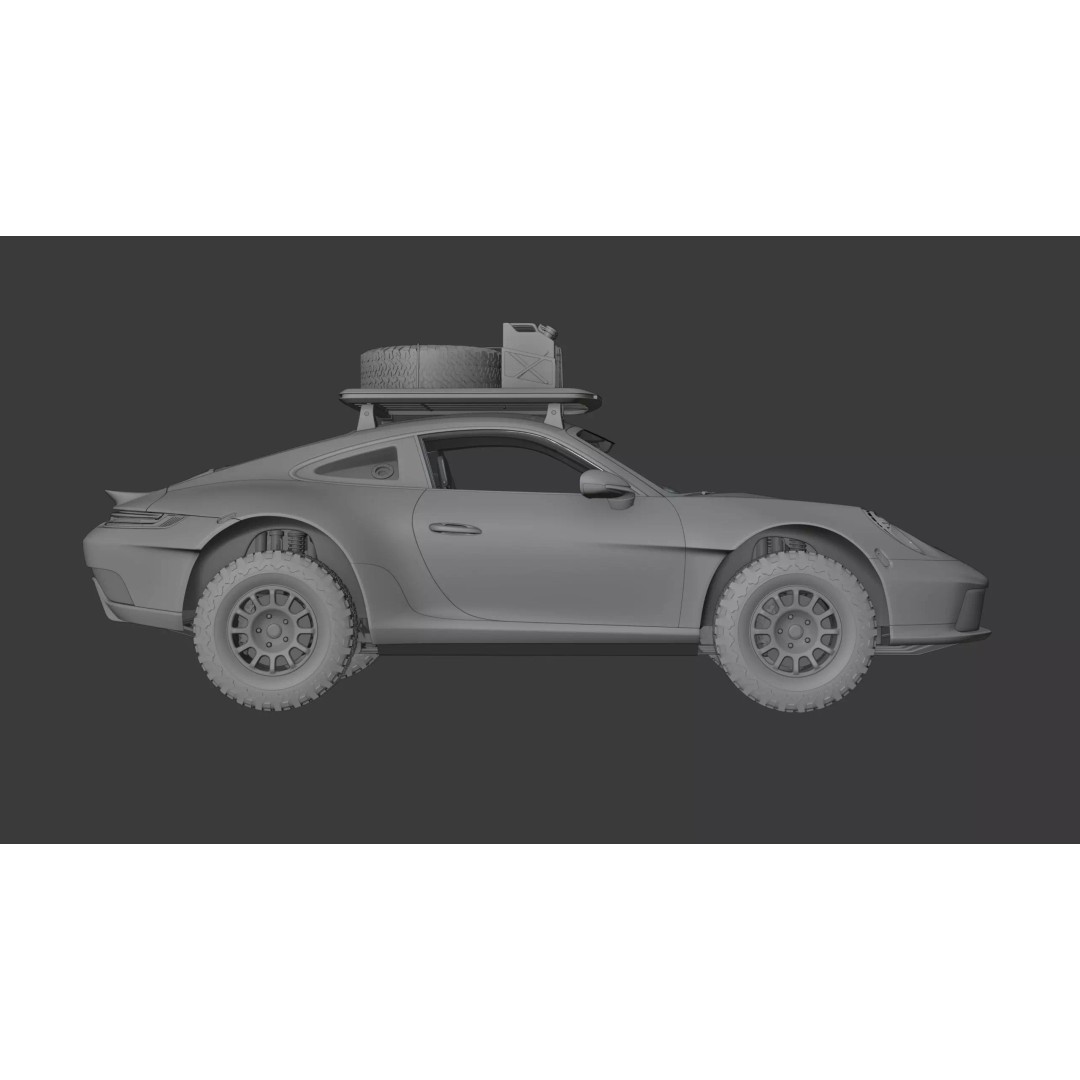 Porsche 911 Off Road 3D Model – High Poly Vehicle, Blender, FBX, OBJ - View 13