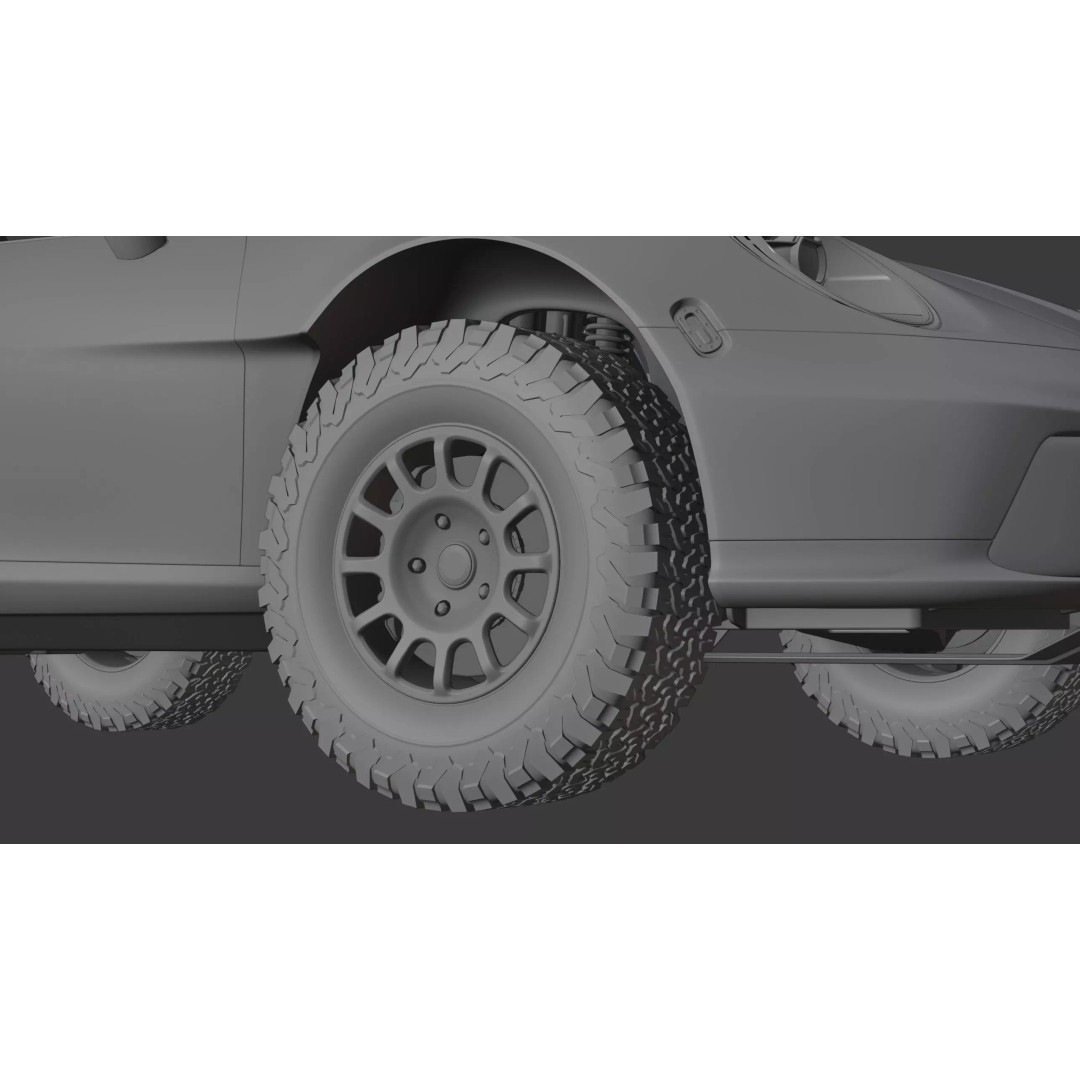 Porsche 911 Off Road 3D Model – High Poly Vehicle, Blender, FBX, OBJ - View 16