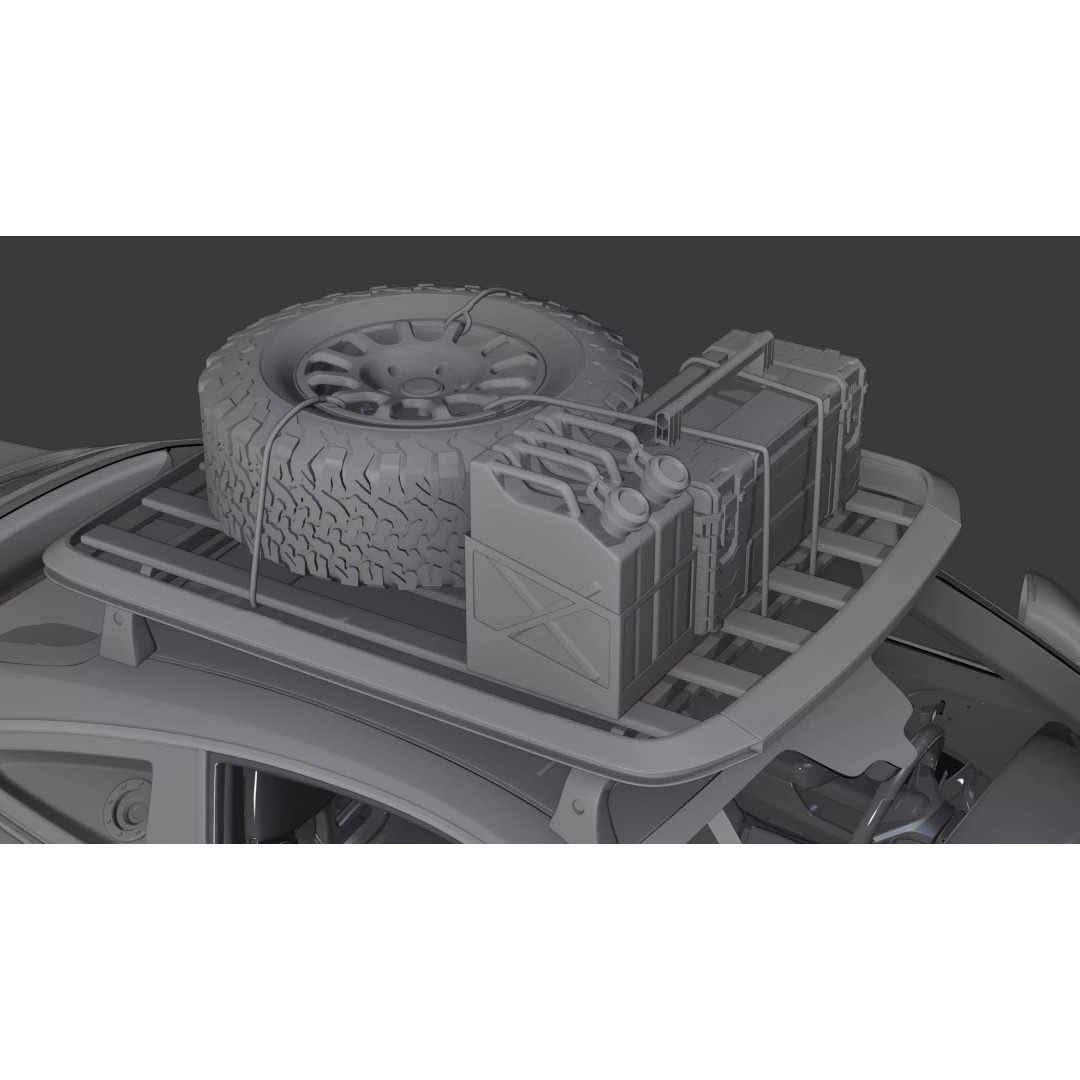 Porsche 911 Off Road 3D Model – High Poly Vehicle, Blender, FBX, OBJ - View 18