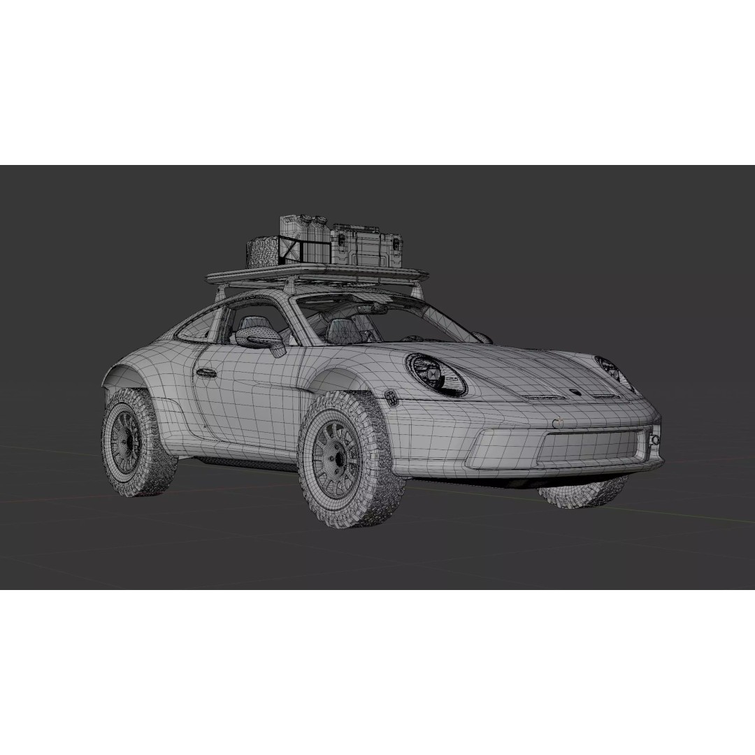 Porsche 911 Off Road 3D Model – High Poly Vehicle, Blender, FBX, OBJ - View 19