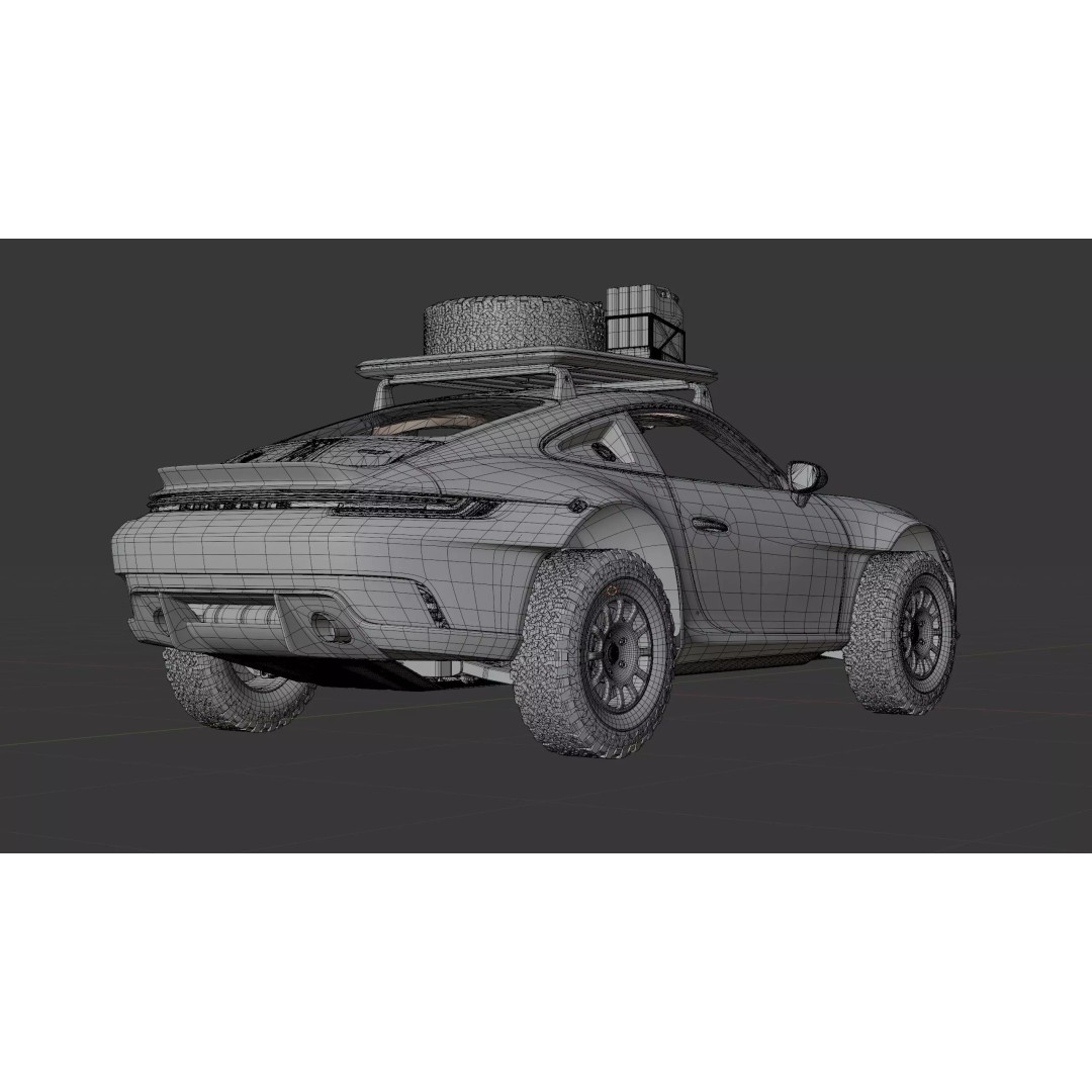 Porsche 911 Off Road 3D Model – High Poly Vehicle, Blender, FBX, OBJ - View 20