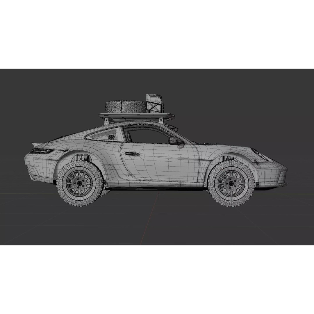 Porsche 911 Off Road 3D Model – High Poly Vehicle, Blender, FBX, OBJ - View 22