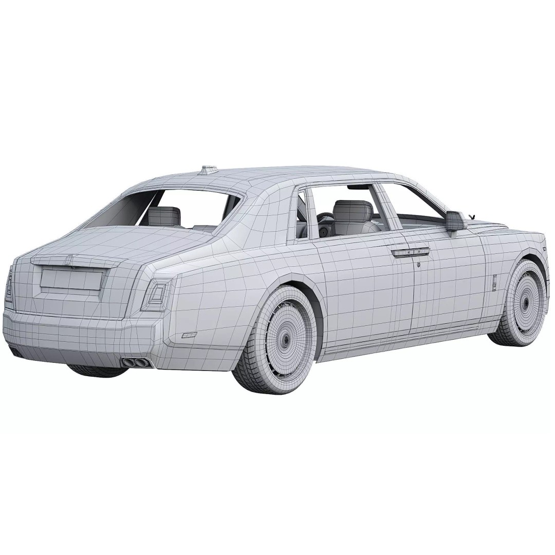 Phantom 3D Model – Luxury Sedan with PBR Textures, FBX