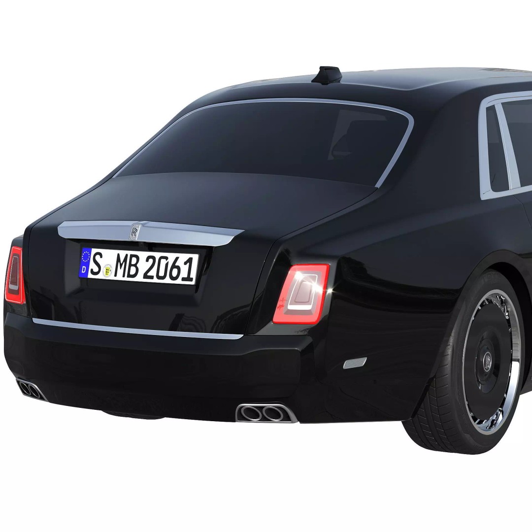 Phantom 3D Model – Luxury Sedan with PBR Textures, FBX - View 10