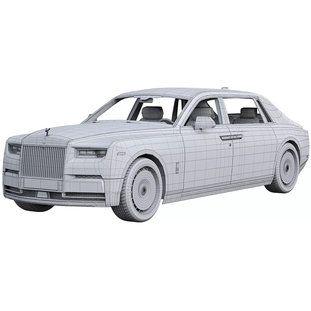 Phantom 3D Model – Luxury Sedan with PBR Textures, FBX - View 11