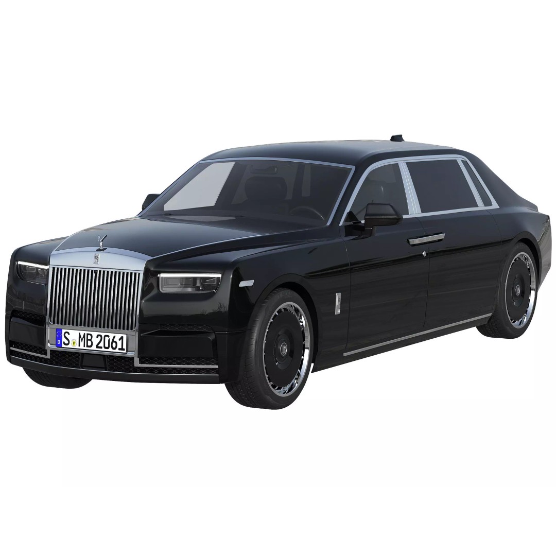 Phantom 3D Model – Luxury Sedan with PBR Textures, FBX - View 2