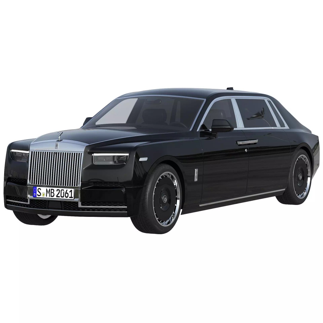 Phantom 3D Model – Luxury Sedan with PBR Textures, FBX - View 3