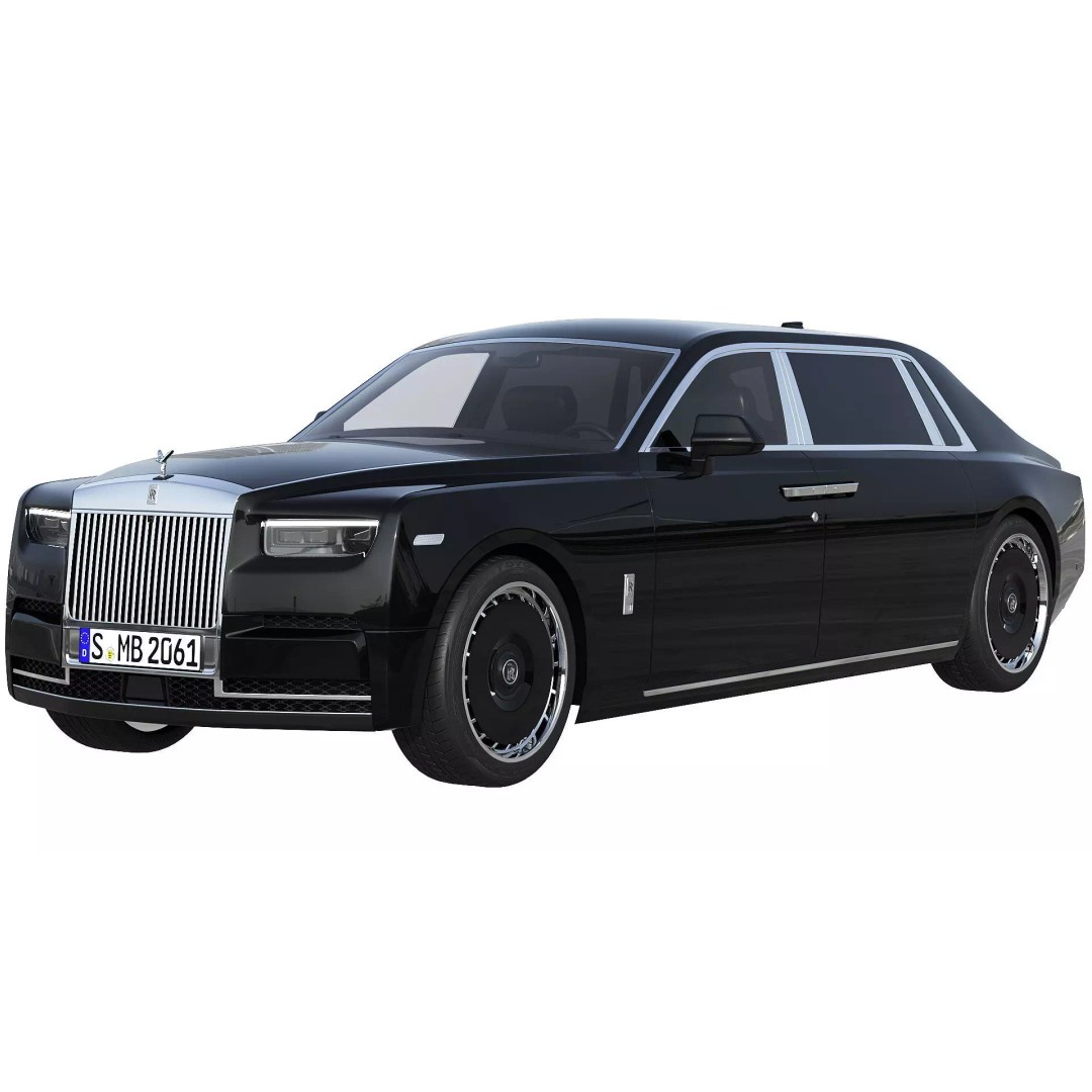 Phantom 3D Model – Luxury Sedan with PBR Textures, FBX - View 4