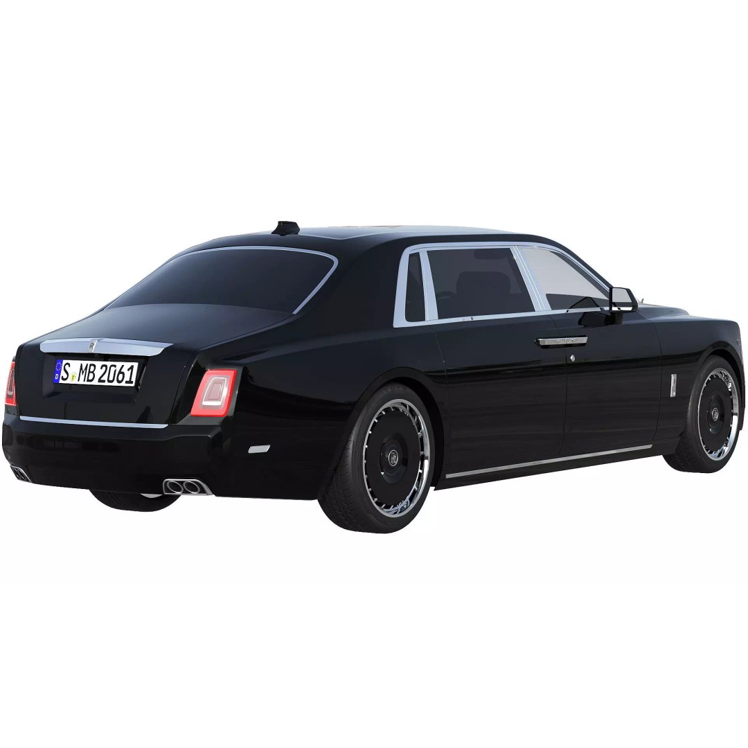 Phantom 3D Model – Luxury Sedan with PBR Textures, FBX - View 5