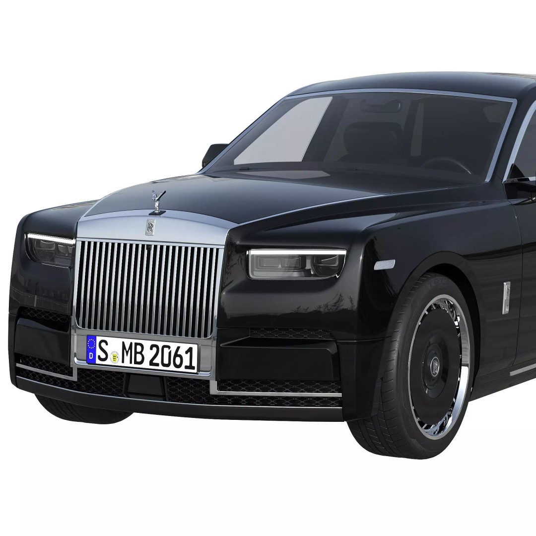 Phantom 3D Model – Luxury Sedan with PBR Textures, FBX - View 9