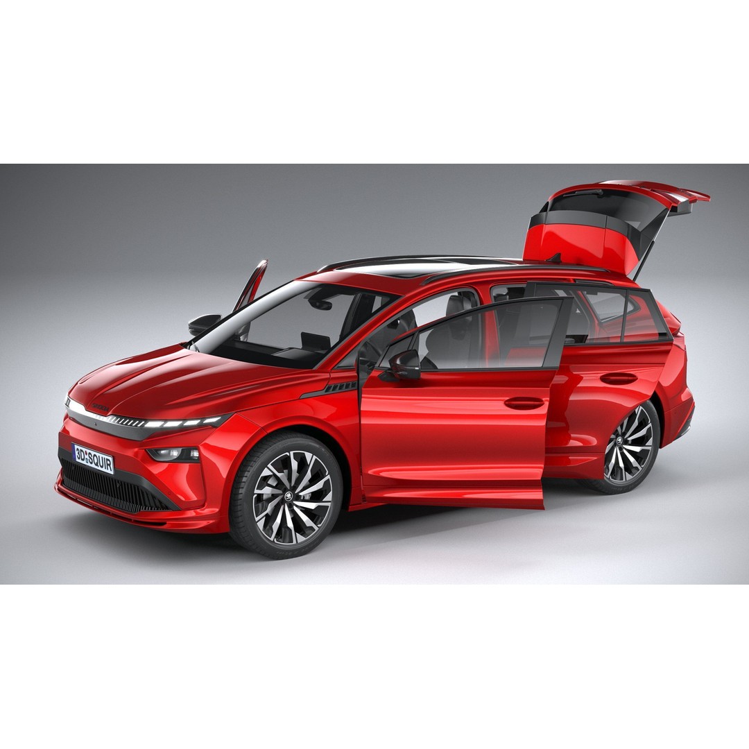 Skoda Enyaq 3D Model – High Poly SUV with Interior, FBX & OBJ - View 21