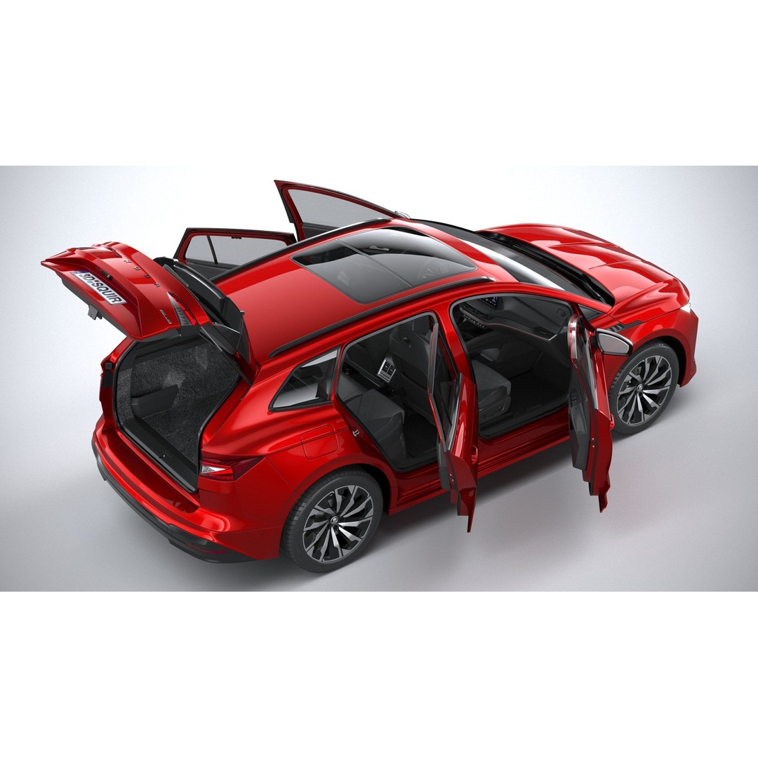 Skoda Enyaq 3D Model – High Poly SUV with Interior, FBX & OBJ - View 25