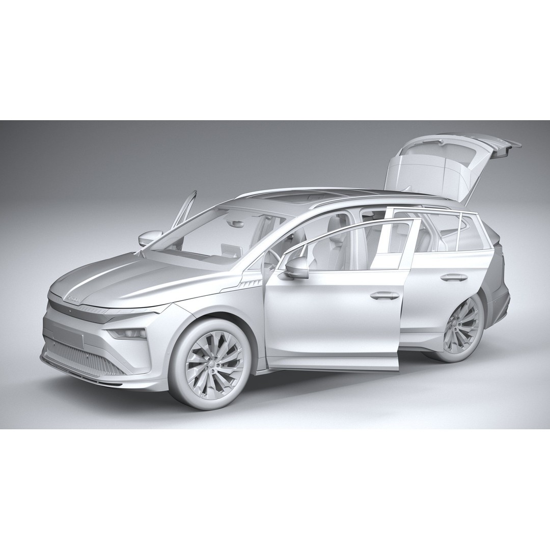 Skoda Enyaq 3D Model – High Poly SUV with Interior, FBX & OBJ - View 29