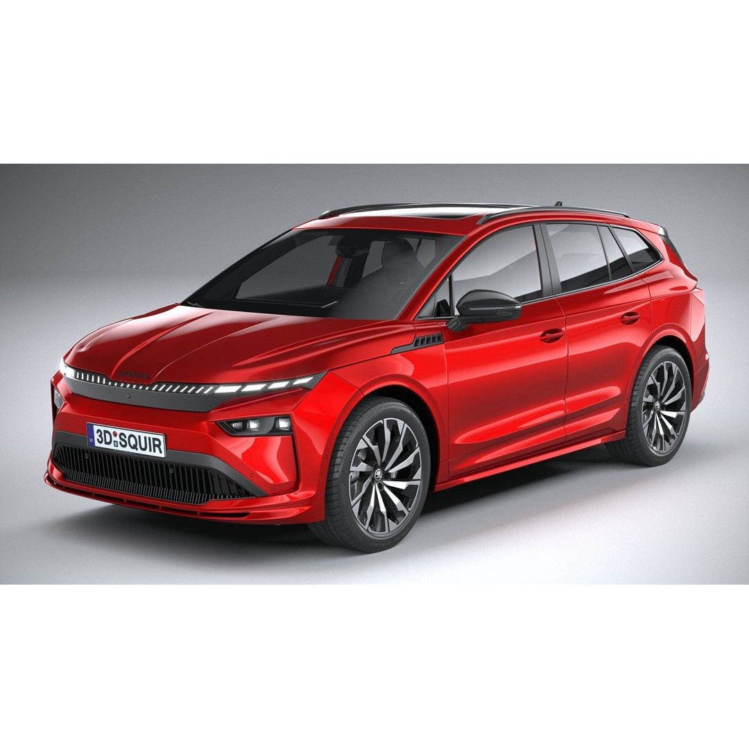 Skoda Enyaq 3D Model – High Poly SUV with Interior, FBX & OBJ - View 3