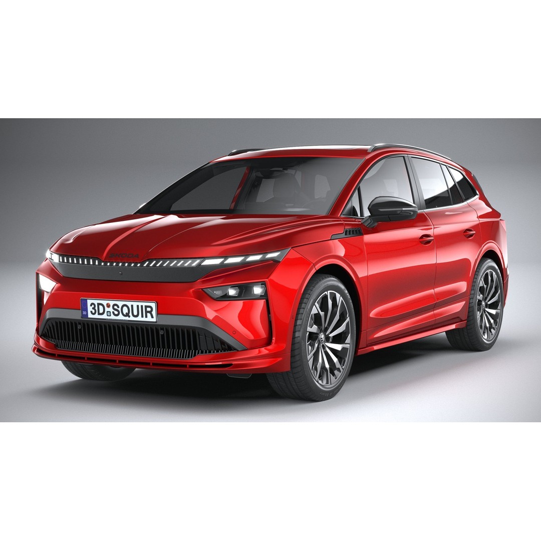 Skoda Enyaq 3D Model – High Poly SUV with Interior, FBX & OBJ - View 4