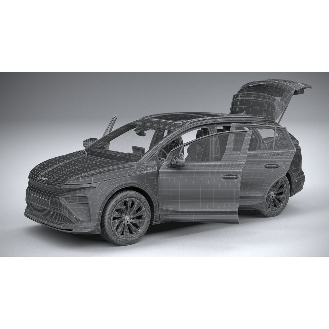 Skoda Enyaq 3D Model – High Poly SUV with Interior, FBX & OBJ - View 45