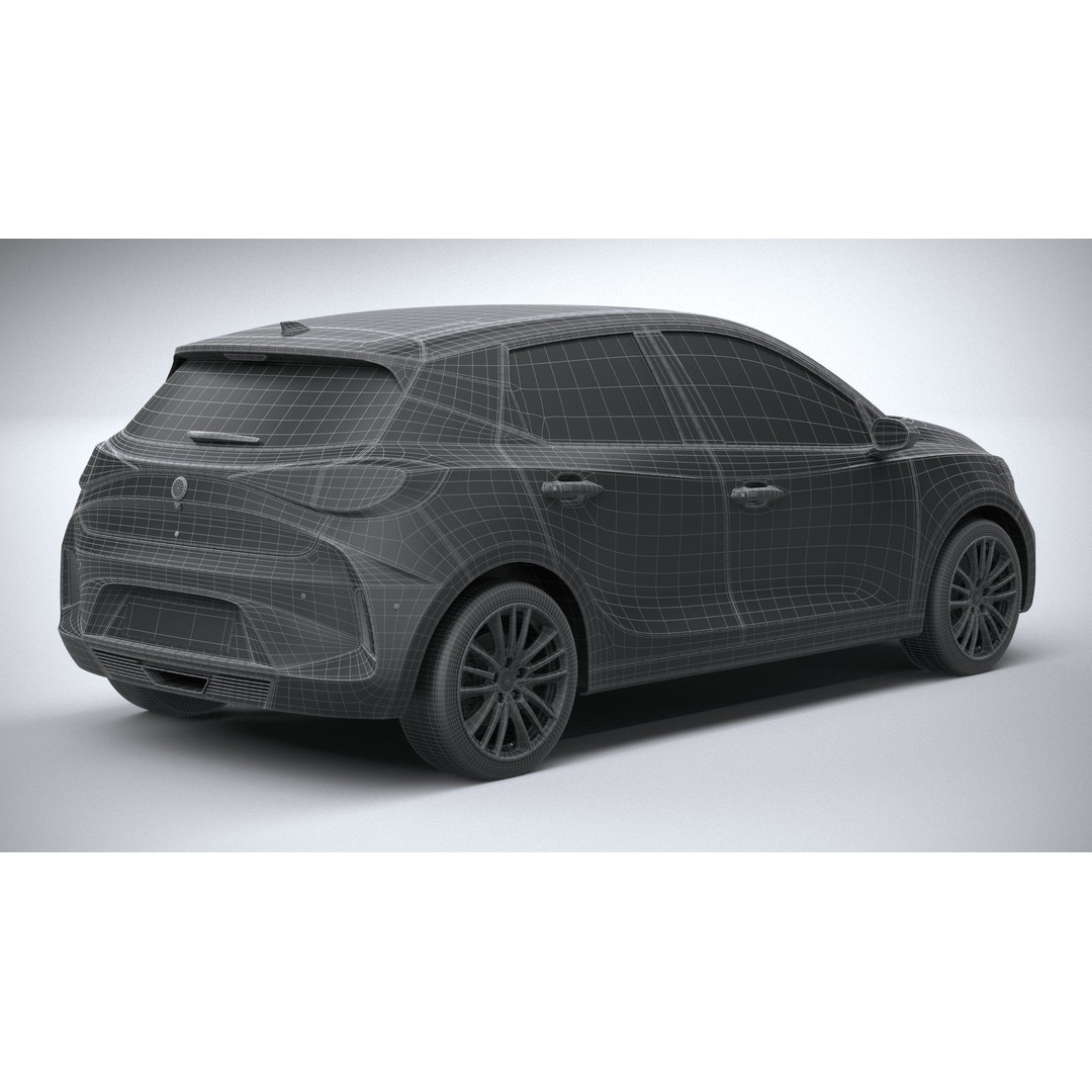 Generic Hatchback 3D Model – High Poly Car Asset, FBX, OBJ, 3dsmax