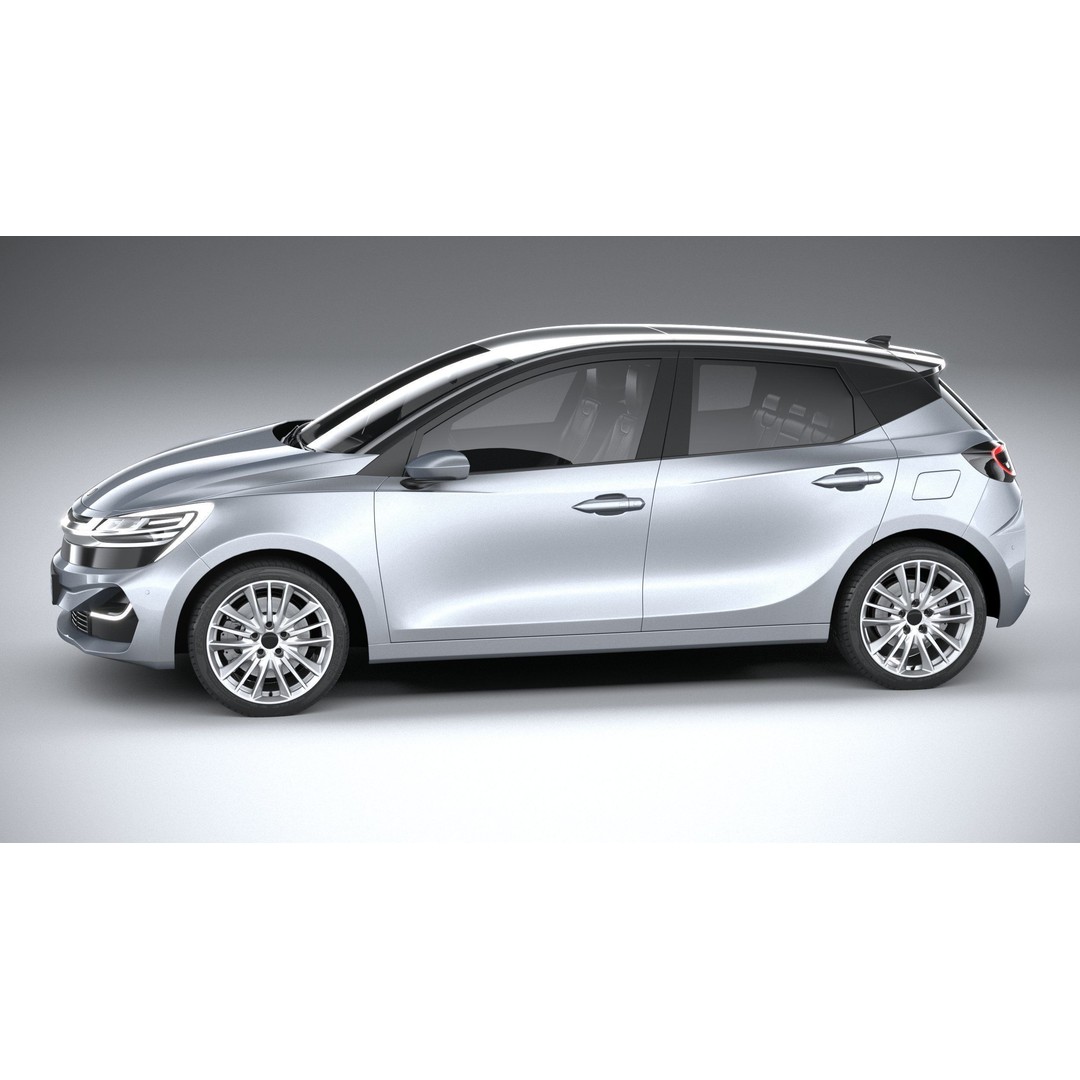 Generic Hatchback 3D Model – High Poly Car Asset, FBX, OBJ, 3dsmax - View 10
