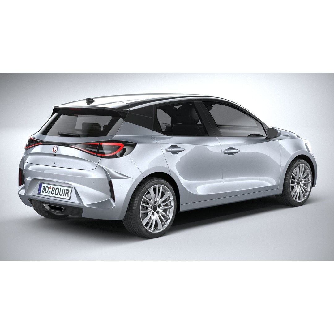 Generic Hatchback 3D Model – High Poly Car Asset, FBX, OBJ, 3dsmax - View 19