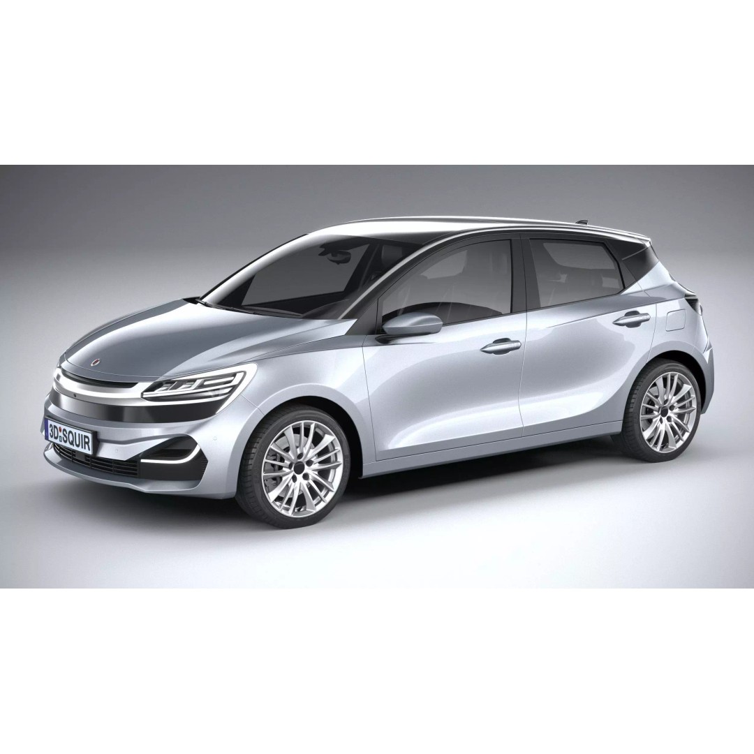 Generic Hatchback 3D Model – High Poly Car Asset, FBX, OBJ, 3dsmax - View 2