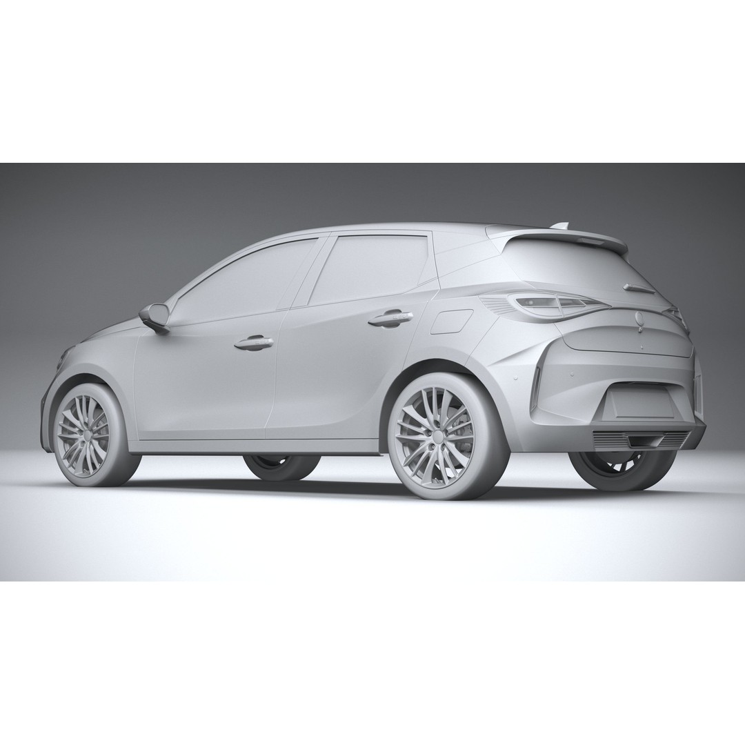Generic Hatchback 3D Model – High Poly Car Asset, FBX, OBJ, 3dsmax - View 23