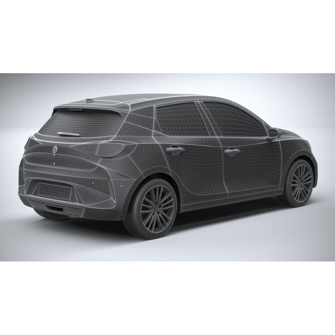 Generic Hatchback 3D Model – High Poly Car Asset, FBX, OBJ, 3dsmax - View 29