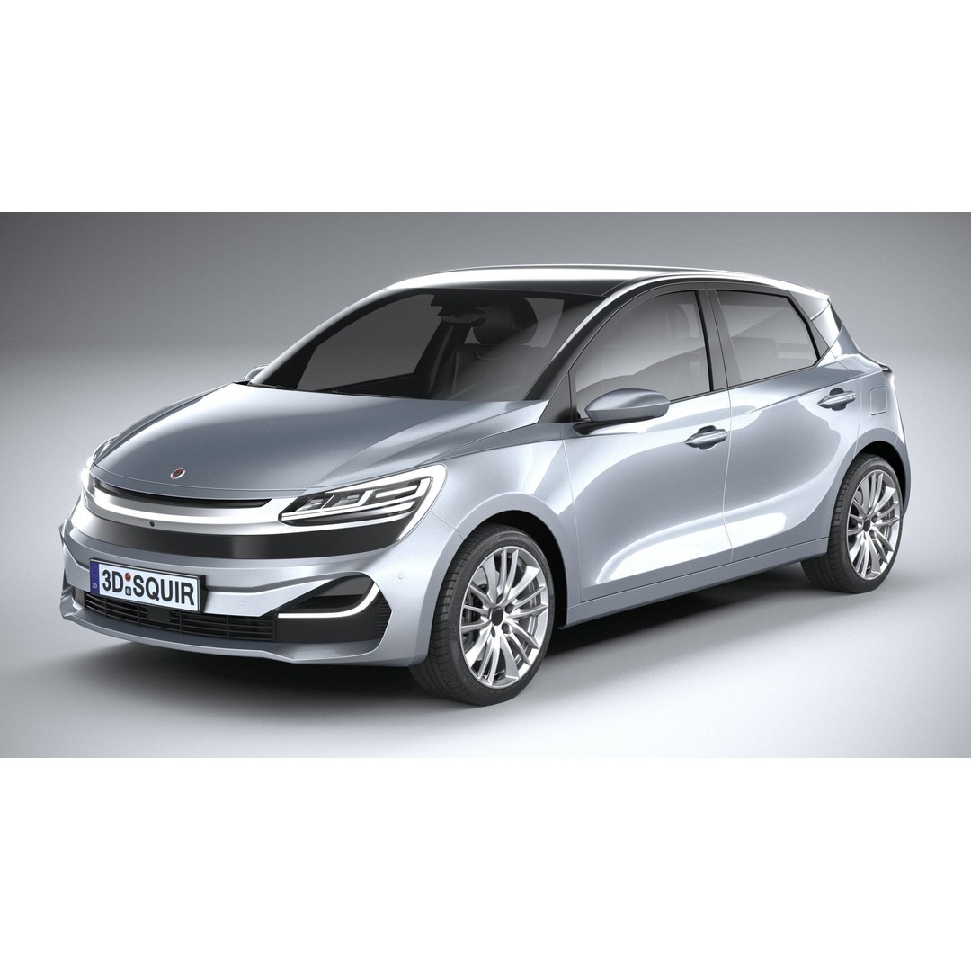 Generic Hatchback 3D Model – High Poly Car Asset, FBX, OBJ, 3dsmax - View 3