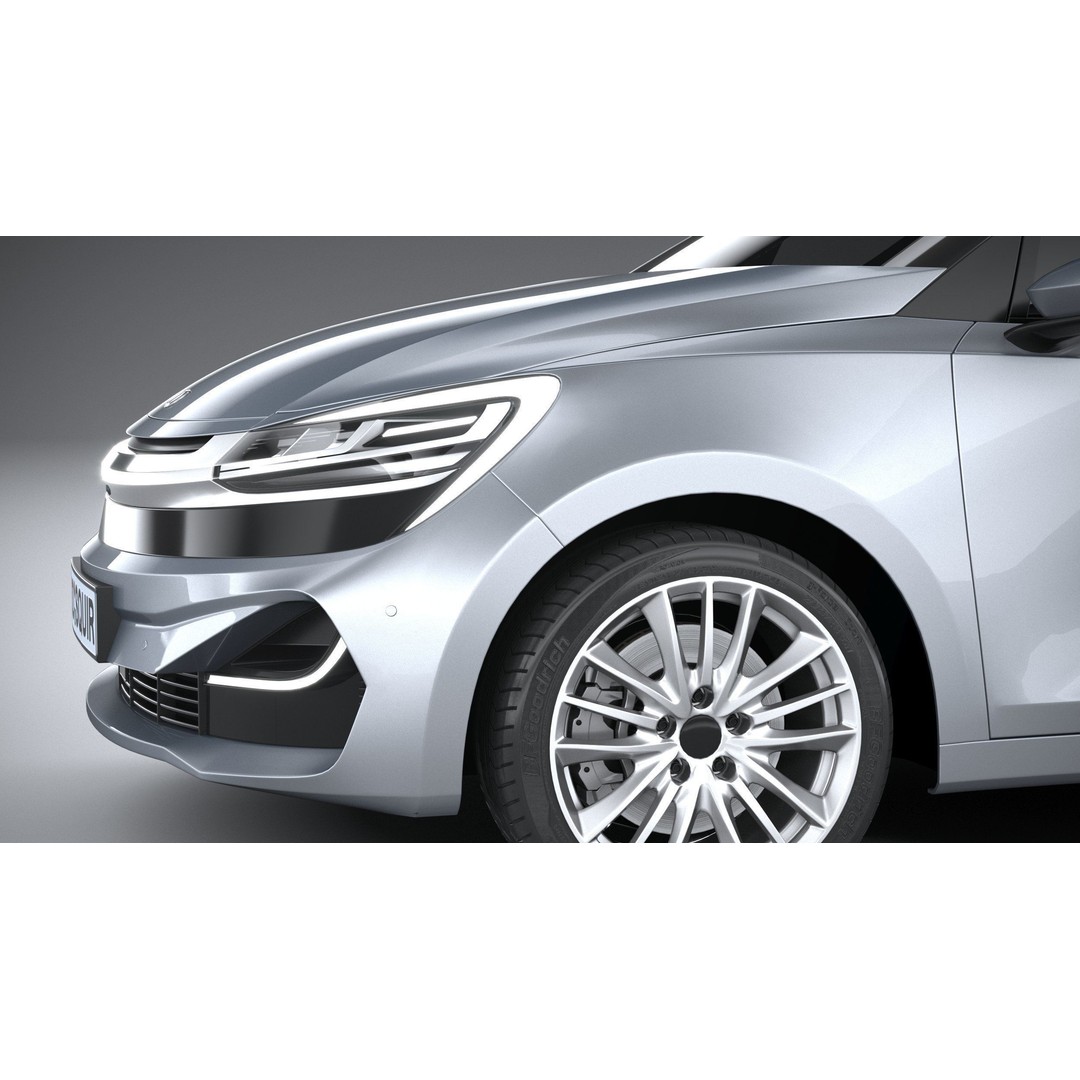 Generic Hatchback 3D Model – High Poly Car Asset, FBX, OBJ, 3dsmax - View 5