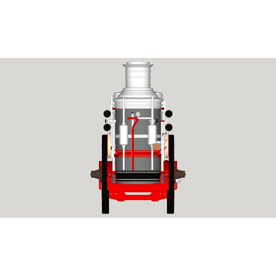 Christie Fire Truck 3D Model – Antique Steam Engine, FBX & OBJ Formats - View 28