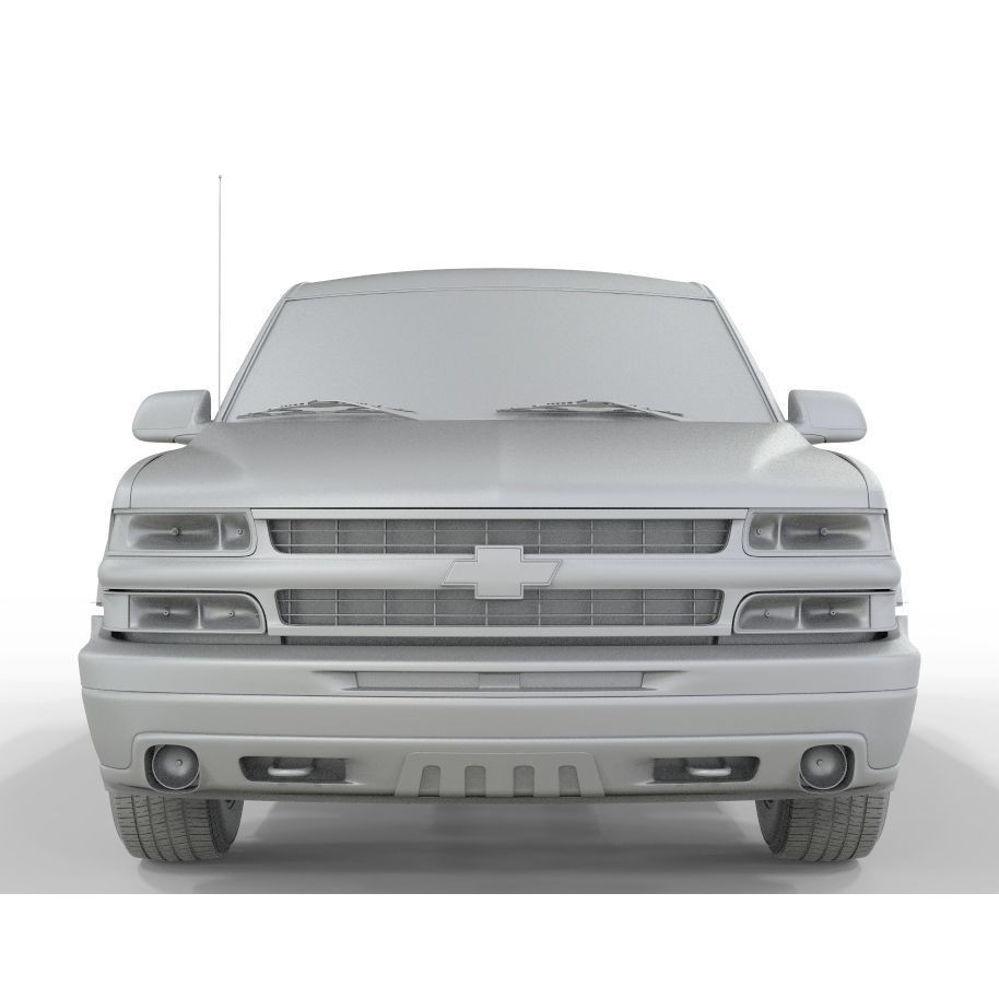 Chevrolet Silverado 2001 1500 3D Model – Low Poly Truck Asset, FBX - View 10