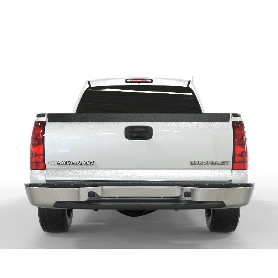 Chevrolet Silverado 2001 1500 3D Model – Low Poly Truck Asset, FBX - View 6
