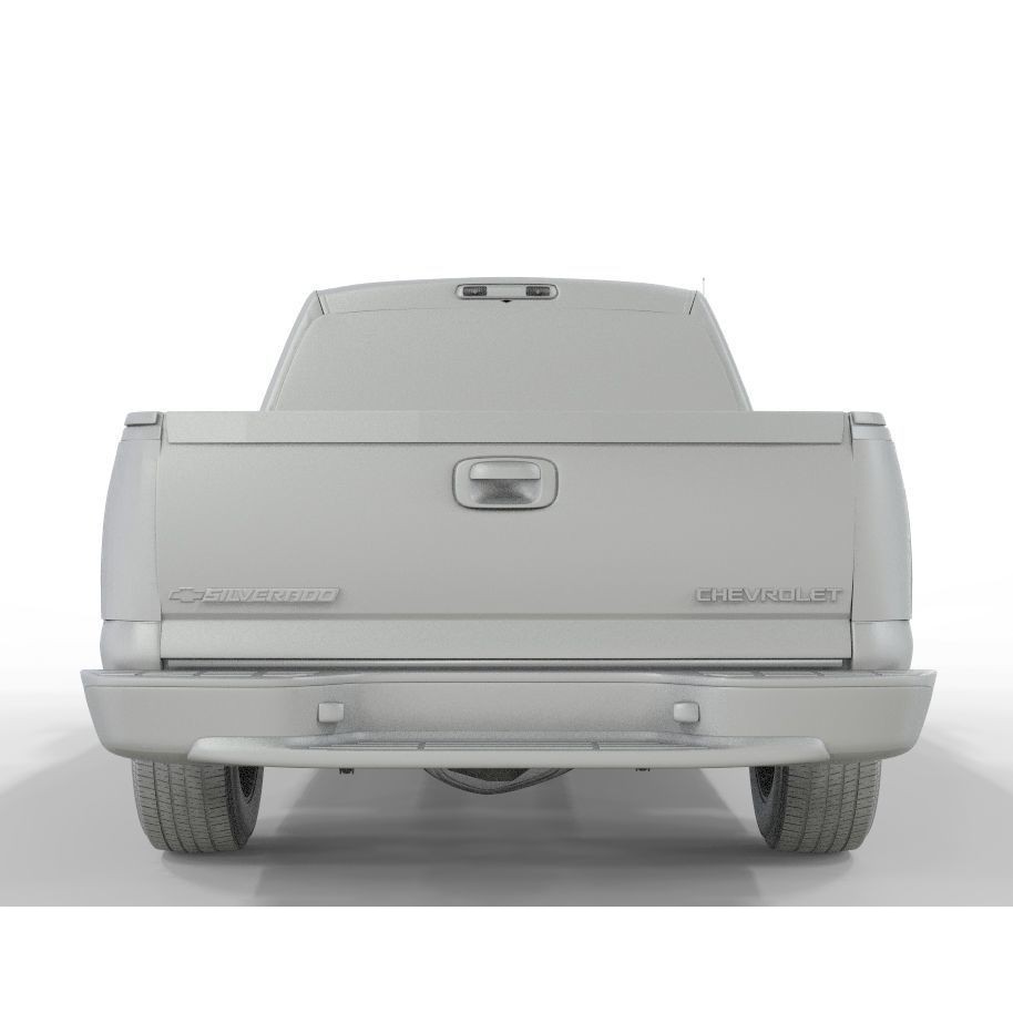 Chevrolet Silverado 2001 1500 3D Model – Low Poly Truck Asset, FBX - View 9