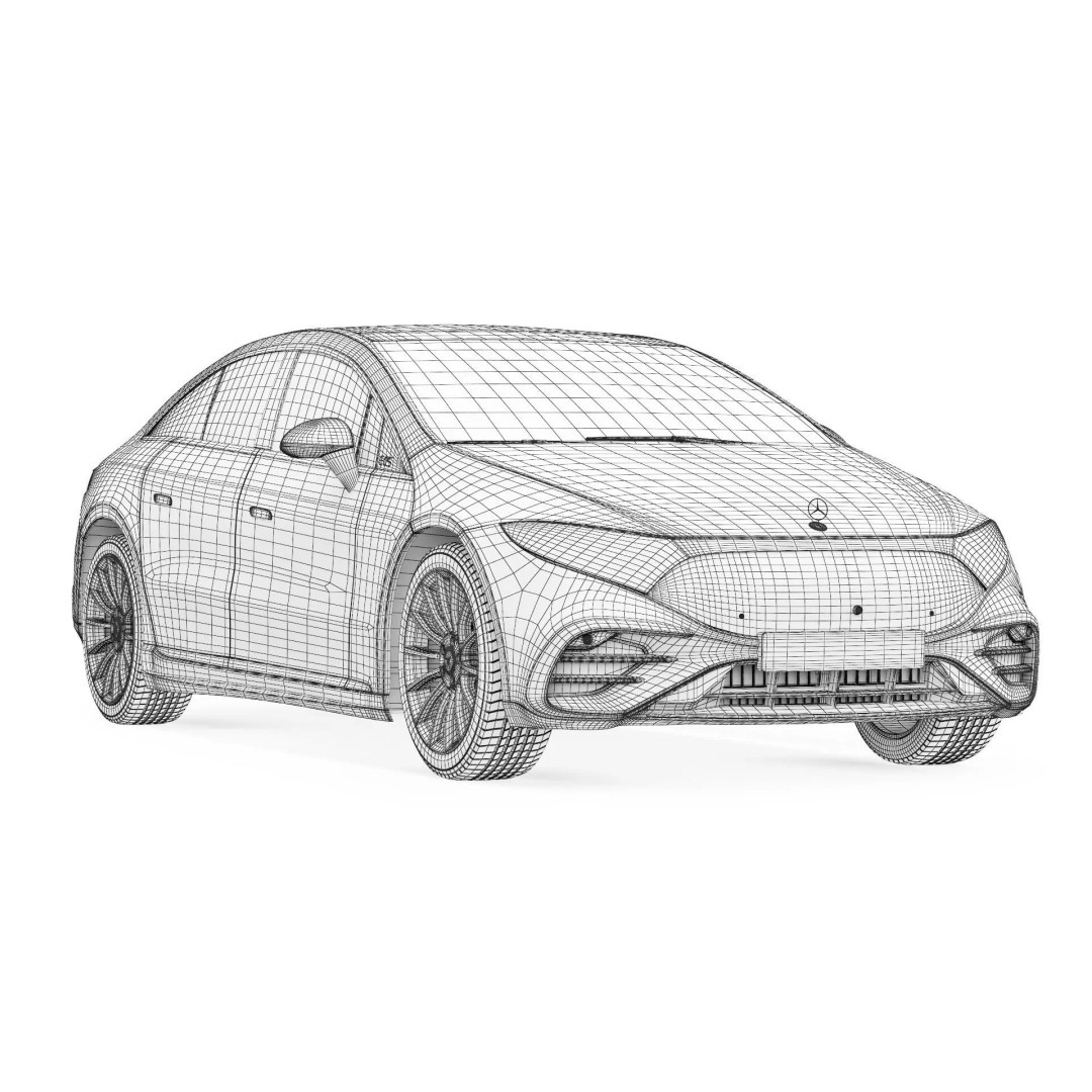 Mercedes-Benz EQS 2025 3D Model – High Poly Luxury Car, FBX, OBJ - View 13