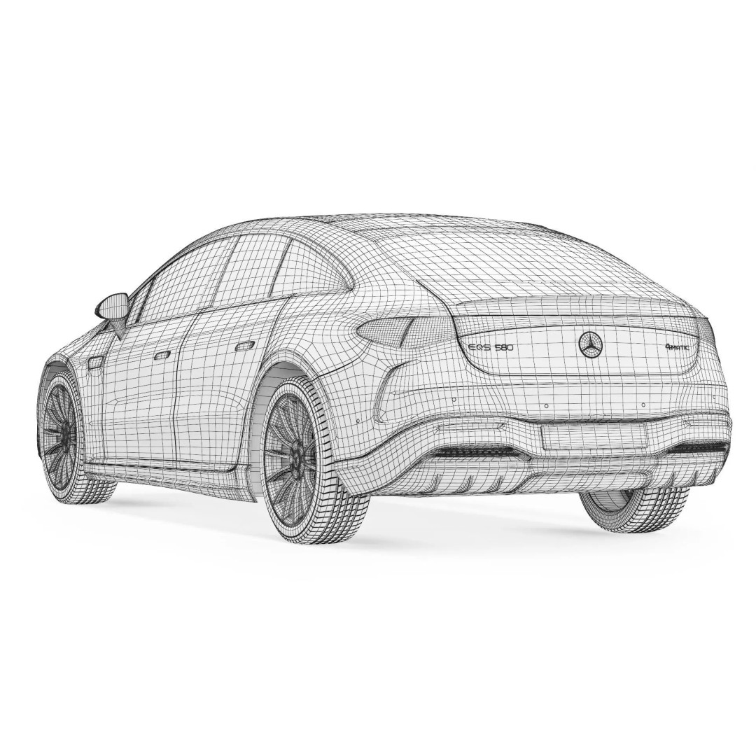 Mercedes-Benz EQS 2025 3D Model – High Poly Luxury Car, FBX, OBJ - View 14