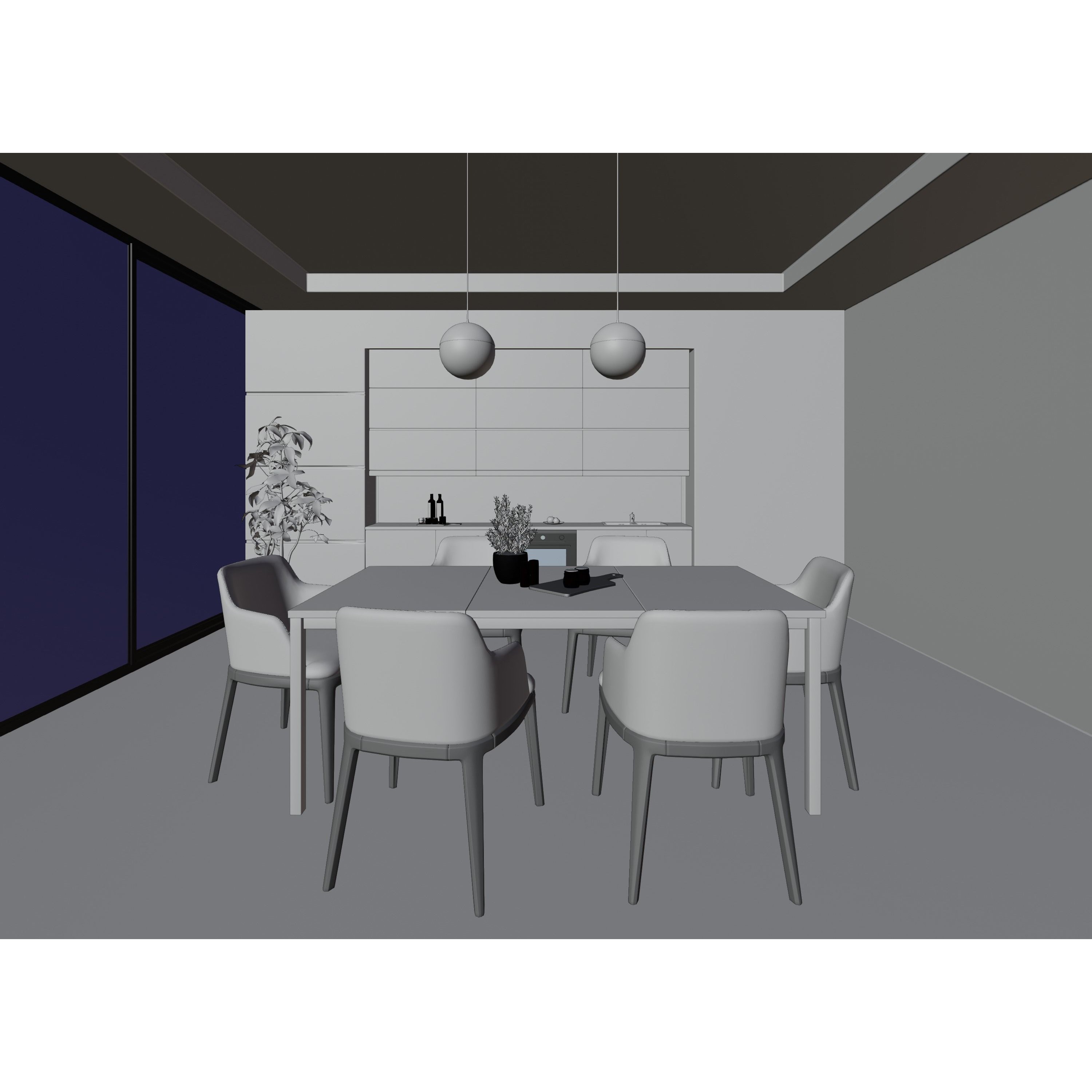 Luxury Apartment Scene - PBR 3D Model - View 14