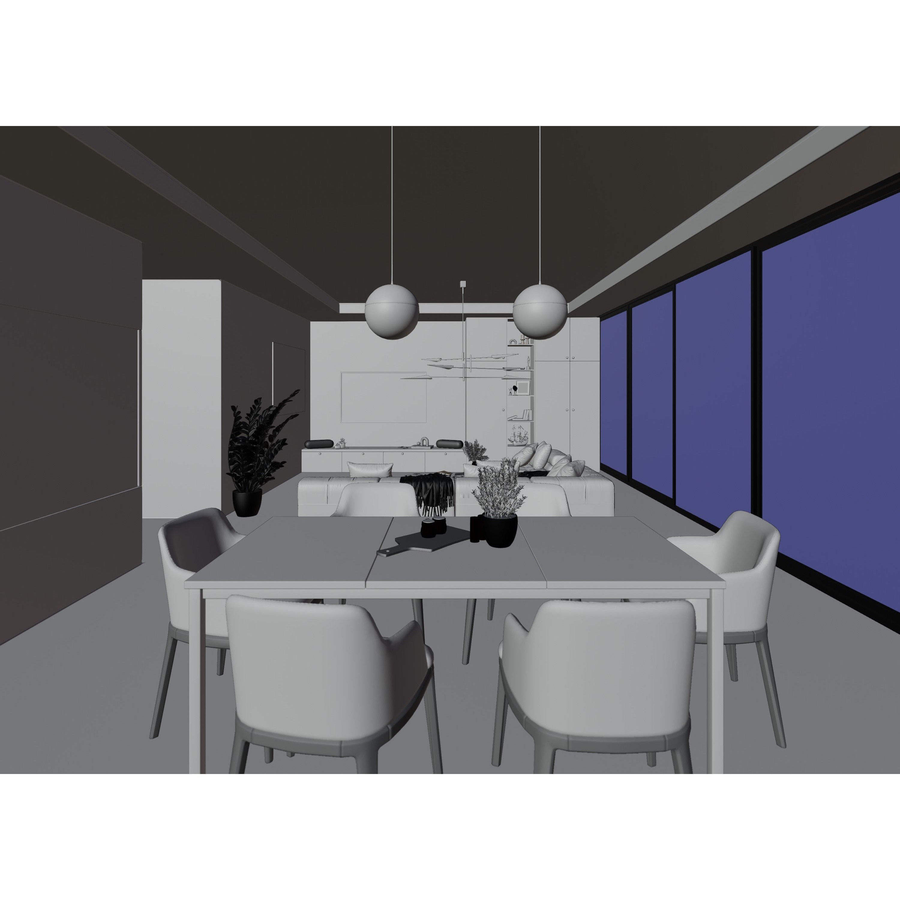 Luxury Apartment Scene - PBR 3D Model - View 16