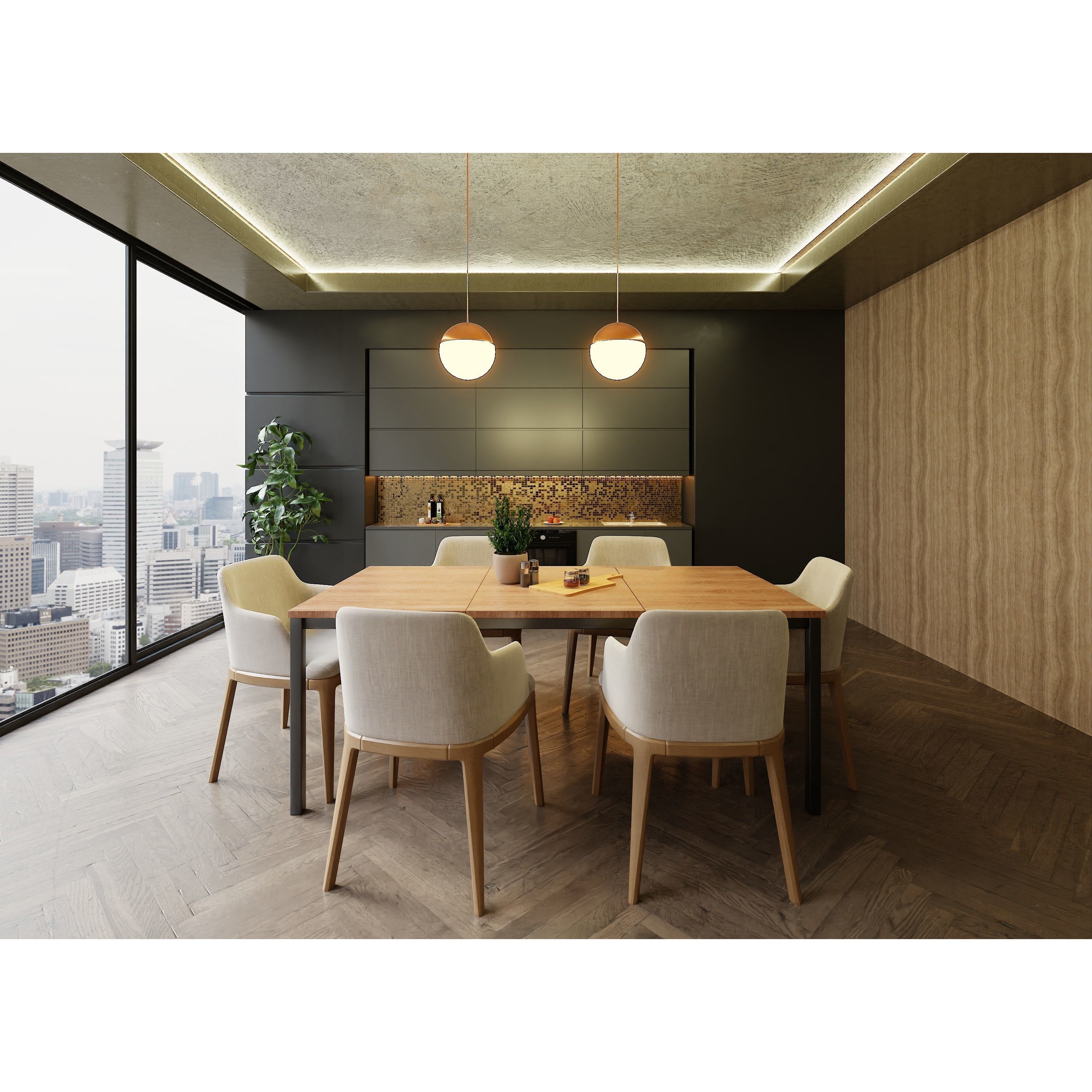 Luxury Apartment Scene - PBR 3D Model - View 6